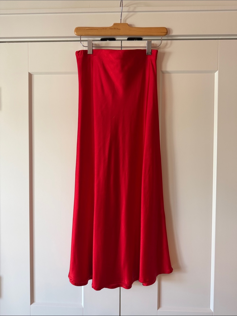Ottod Ame Classic Red Maxi Skirt — bias cut